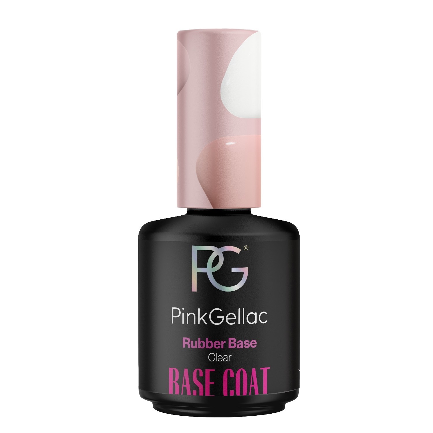 Pinkfarbener Gellac Unterlack, Gummibasis-Abdecklack – 15 ml