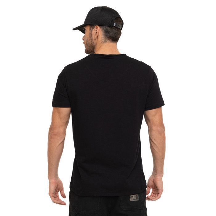 Vondutch - Men's Cotton T-shirt, Regular Fit, V-Neck, Short Sleeves - Black (Piece)