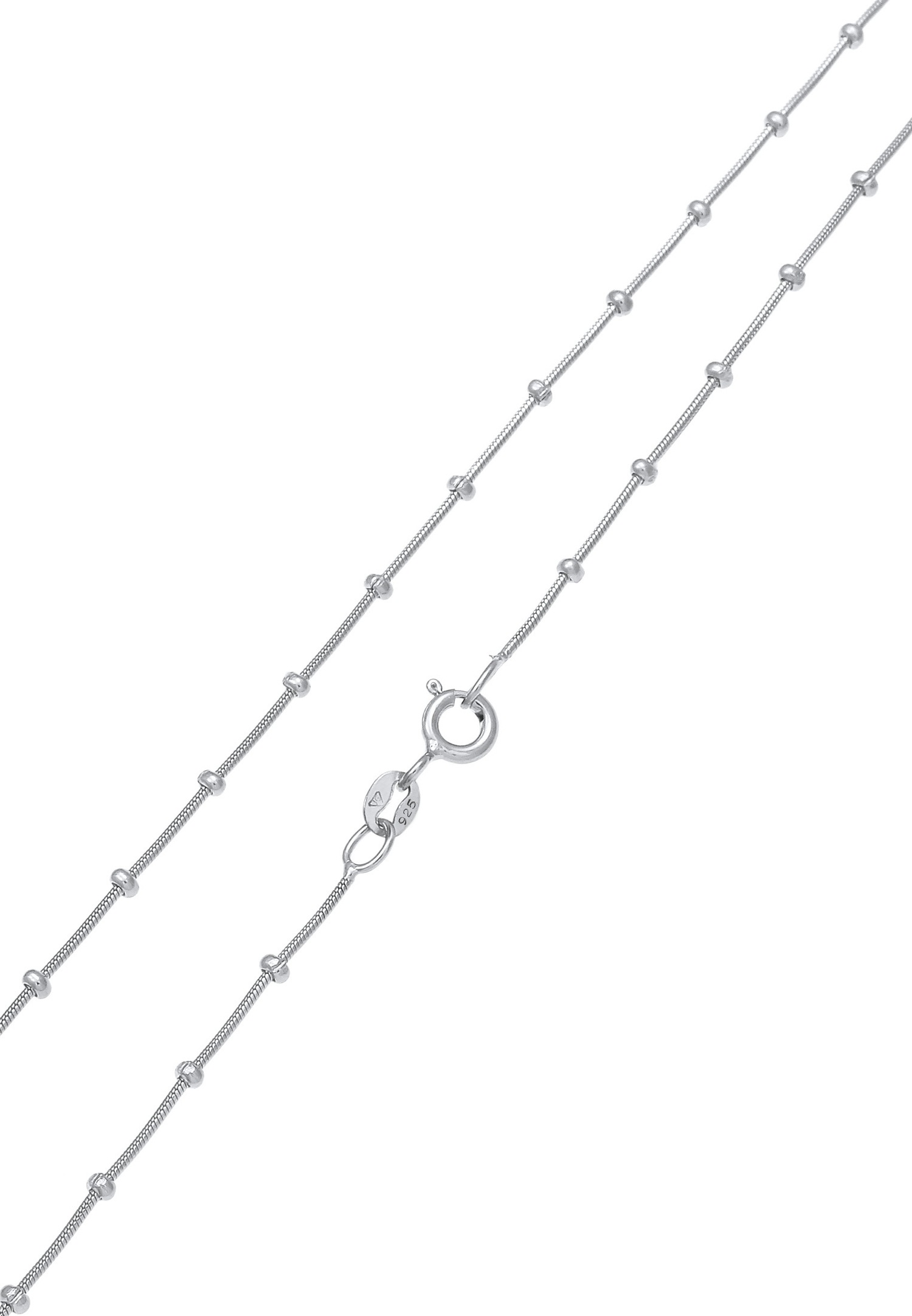 Elli Balles en chaîne de serpent pour femmes Tendance de base en argent sterling 925