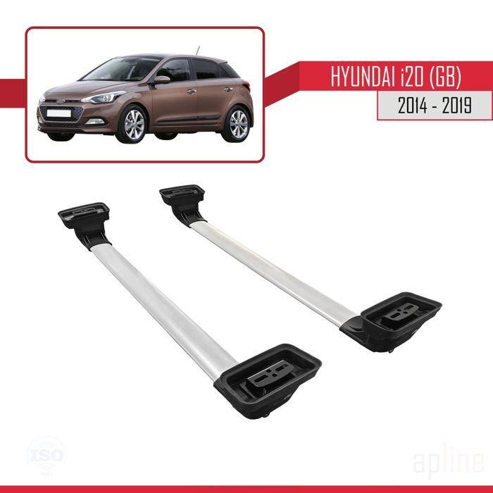 Barras de techo - ACE-3 - Hyundai i20 (GB) 2014-2019 - Aluminio - 2 barras - Carga útil < 300 kg