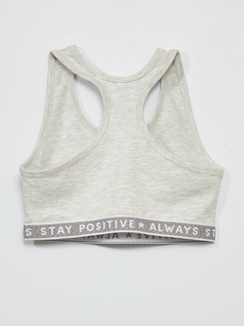 Conjunto de 2 sutiãs esportivos - CINZA