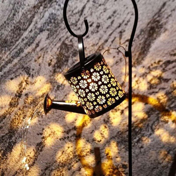 Solar Garden Lights, Outdoor Watering Can String Lights, Waterproof Decorative Lighting for Patio, Lawn, Garden, Yard Art