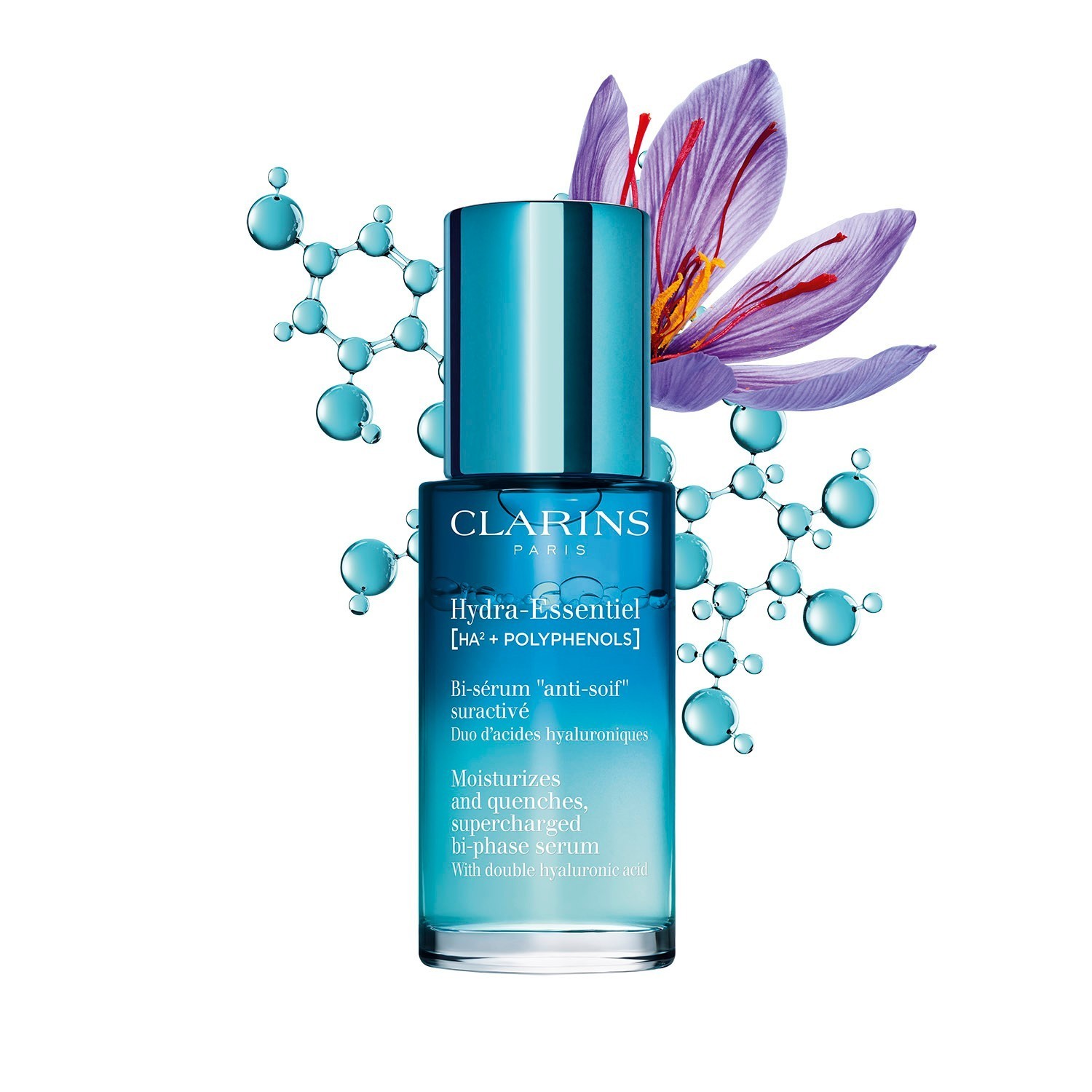 Clarins Hydra-Essentiel HA² Hydra-Essentiel [HA²] dvifazis serumas – 30 ml