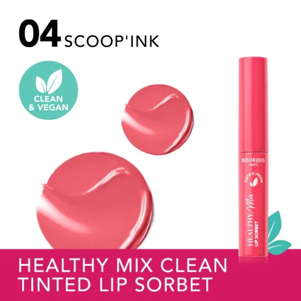 Tónovací balzám na rty Bourjois Healthy Mix Lip Sorbet, odstín 04 Scoop'ink