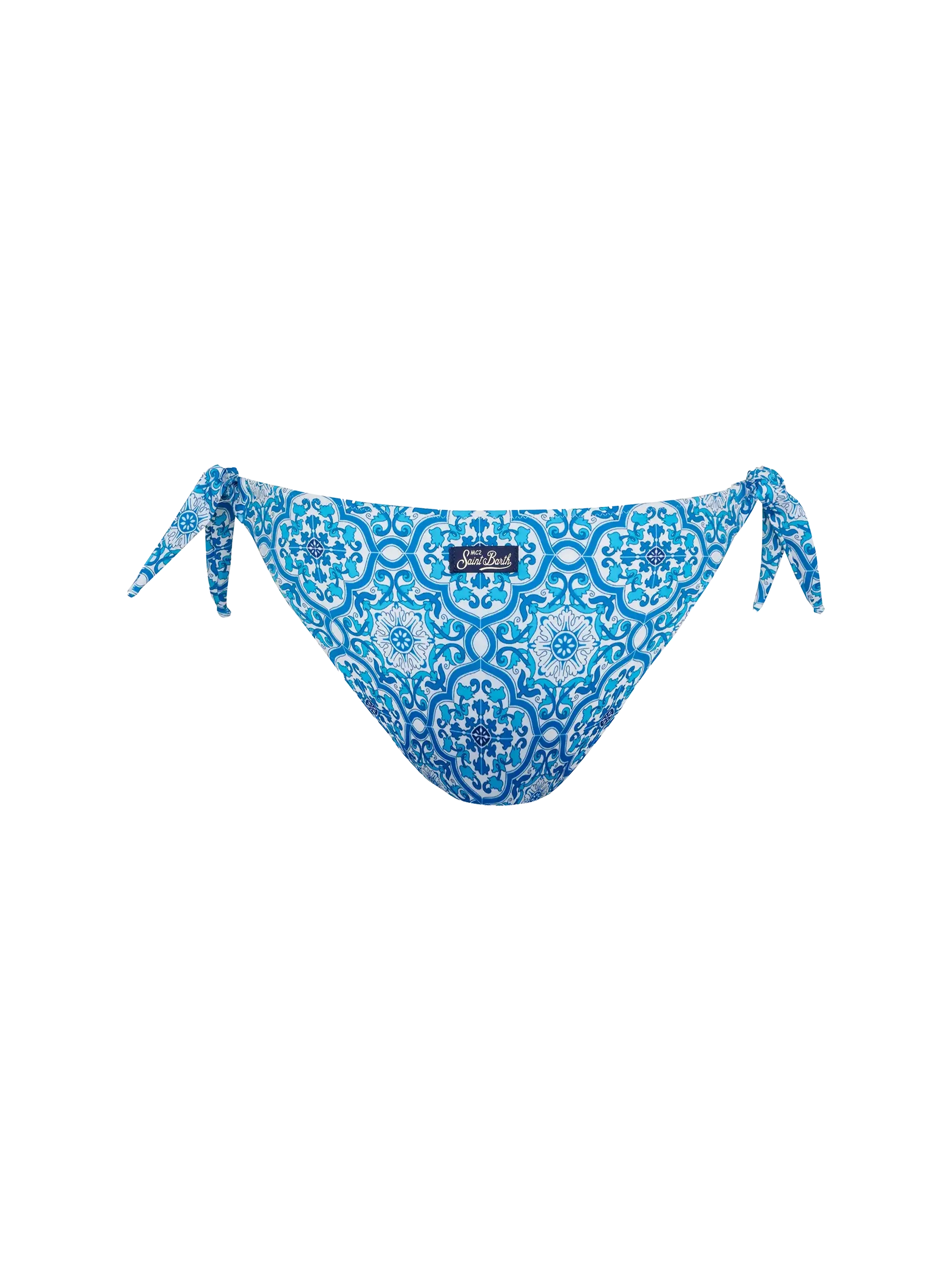 Bañador tipo slip clásico Yali con estampado de mayólica.