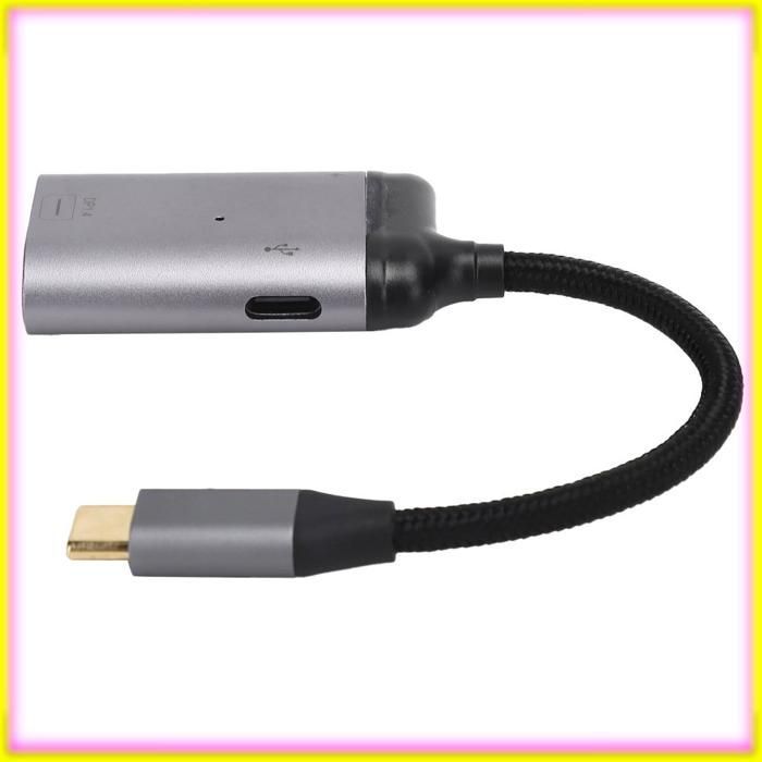 Adaptador keenso USB C a Mini DisplayPort Adaptador USB C a Mini DisplayPort Convertidor 1.4 3.1 Video rápido Proyector de video