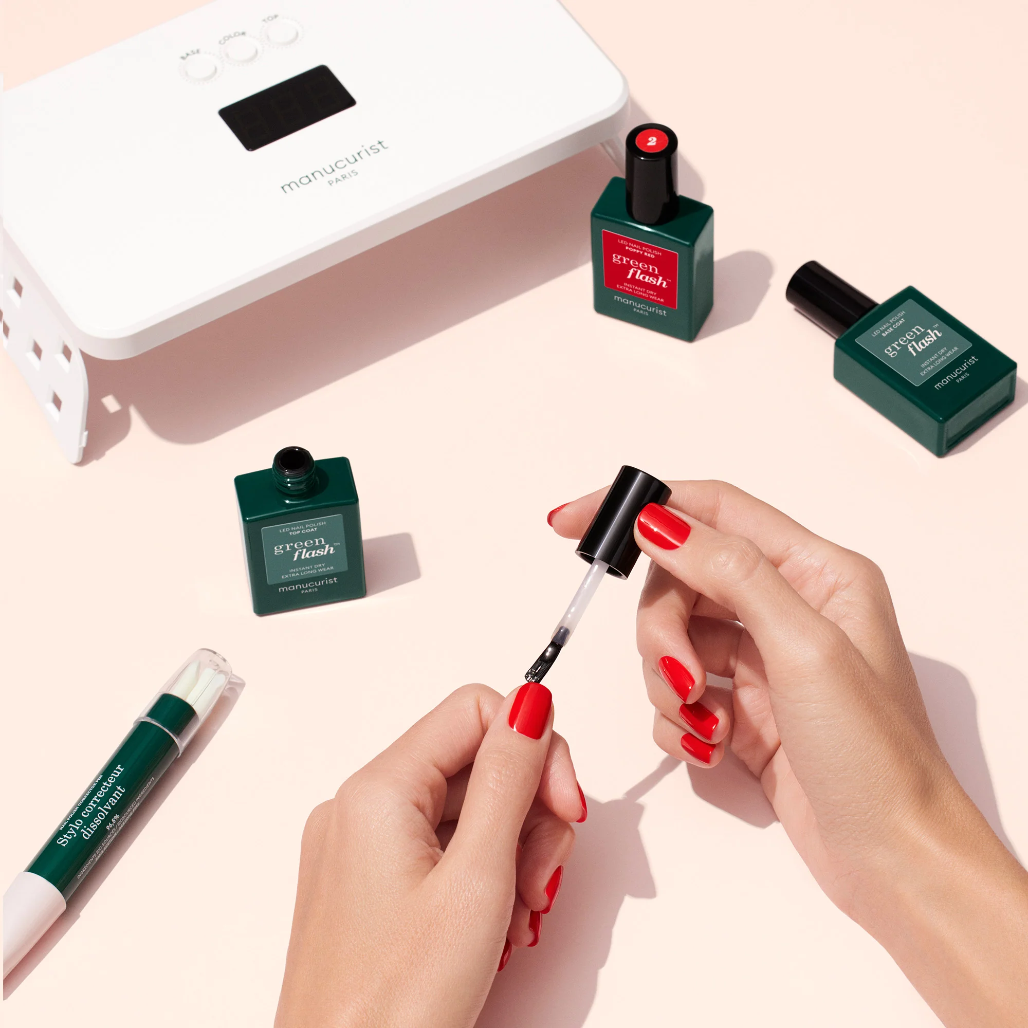 Unghie GREEN FLASH Kit Mani con Lampada a LED 36W - Cofanetto Make Up, Smalto