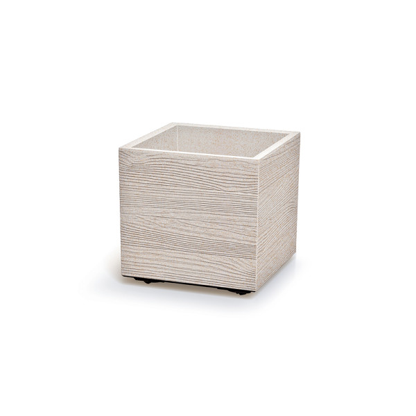 Donica Madera Case ECO Wood  28,8 x 28,8 x 29 cm biała PROSPERPLAST