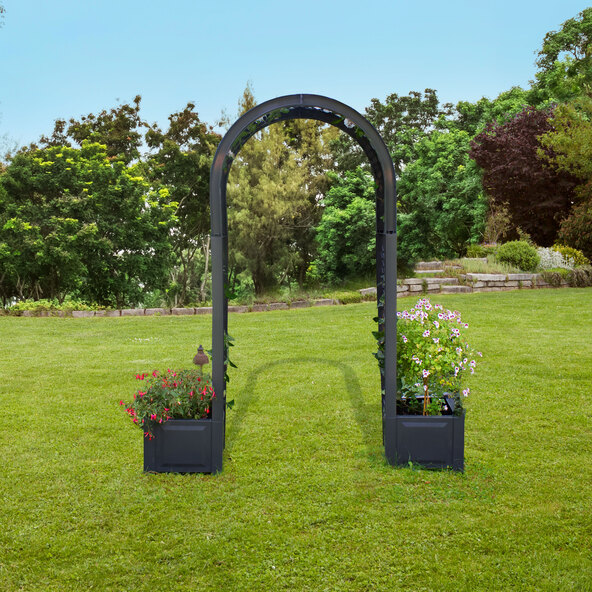 Arc de trandafiri KHW cu jardinieră, antracit