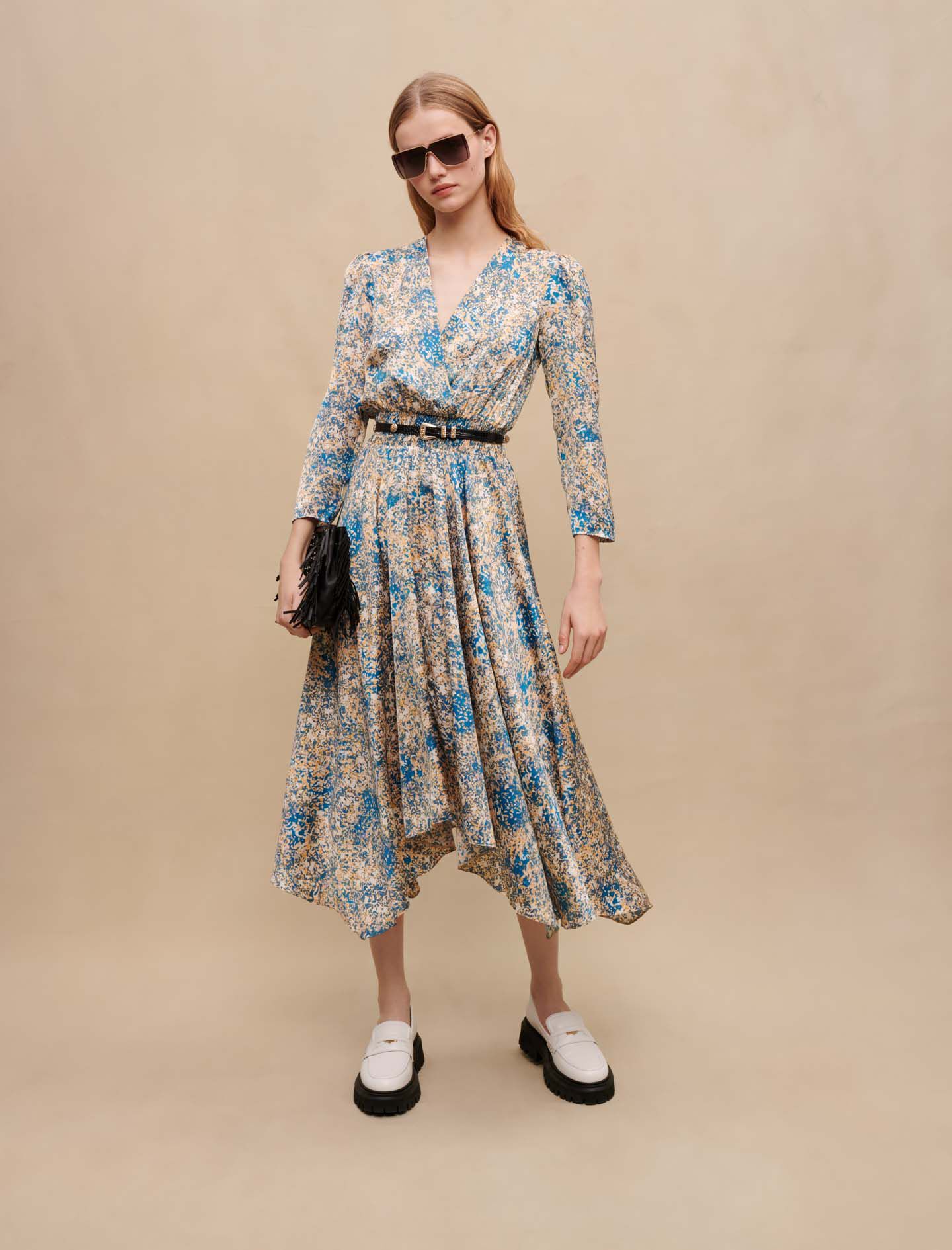 Rochie asimetrica-Abstrait bleu