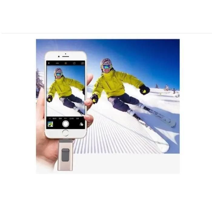 Clé USB 3.0 - ZISONIX - 256 Go - 4 en 1 - Compatible iOS et Android - Stockage Extensible