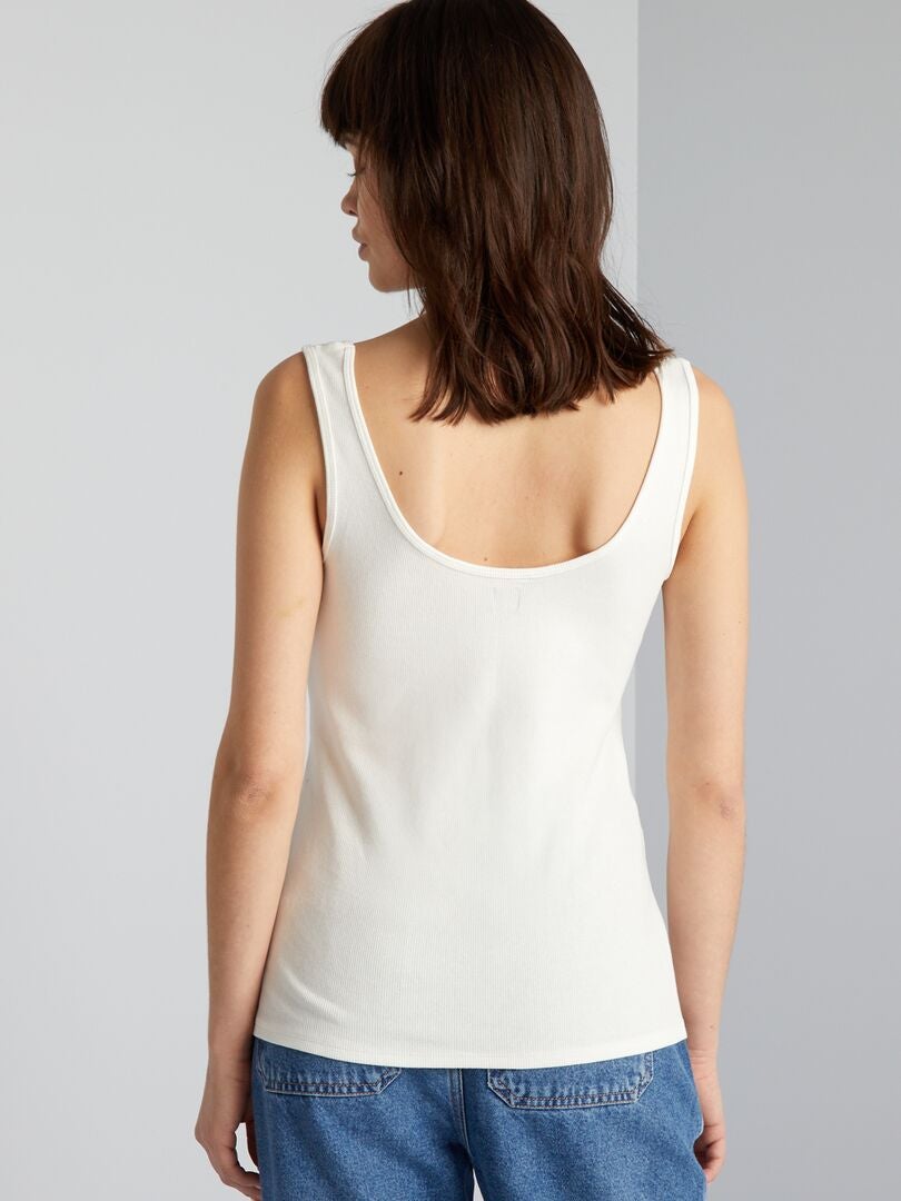 Mouwloos tanktopje - WIT