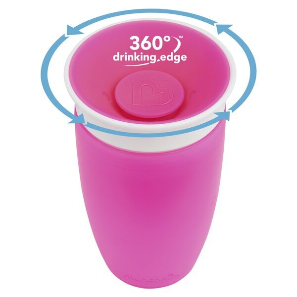 Munchkin Miracle 360° skodelica za požiralnike<br>roza, 295 ml