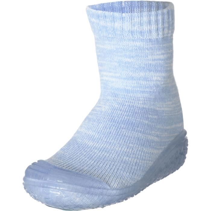 Chaussons bébé - Playshoes - Knitted - Semelle souple - Réchauffe les pieds - Bleu