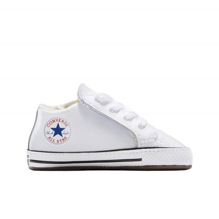 Zapatillas Converse Chuck Taylor All Star Cribster - Blancas para bebé/niño pequeño, con cordones y detalles textiles.