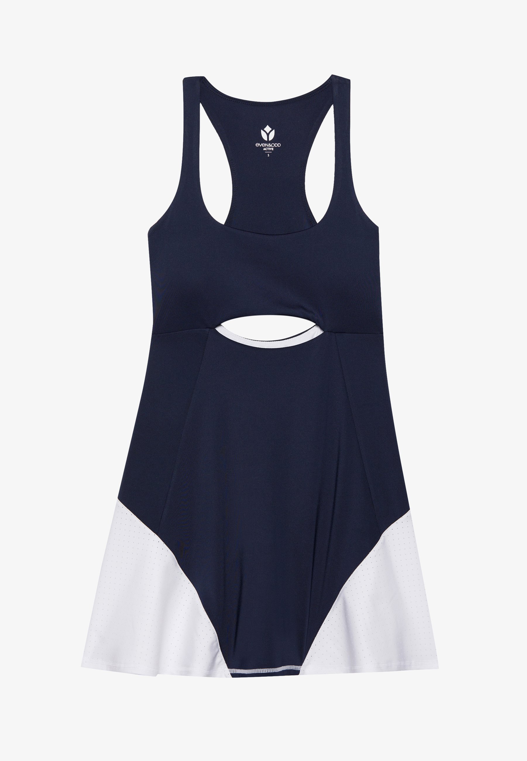 Abito da tennis Even&Odd active con ritagli e scollo all'americana - Abito sportivo - blu scuro