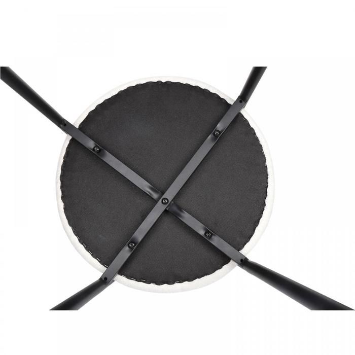 MIPAN. Juego de 4 sillas de comedor de terciopelo blanco Teddy - Sillas de cocina con patas de metal y respaldo curvo.