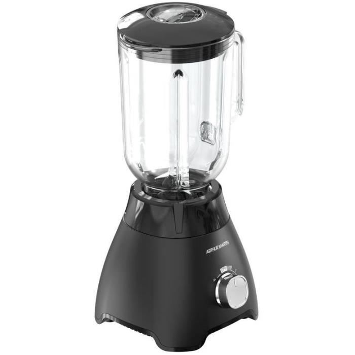 Batidora - ARTHUR MARTIN - AMPB40 - Vaso de vidrio graduado de 1,5 L - 400 W - 2 velocidades + función de pulso - Gris