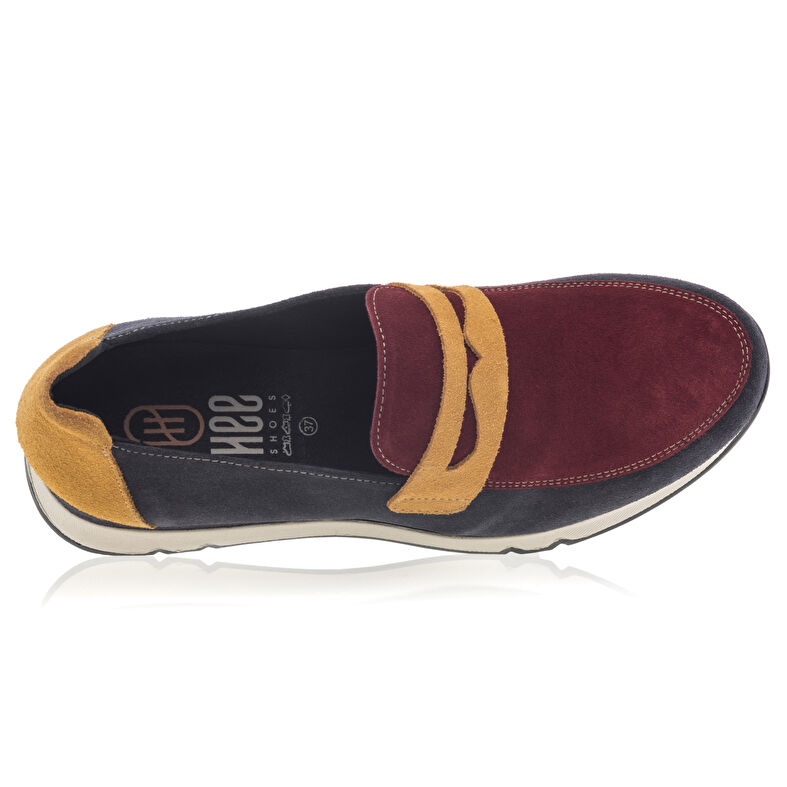 Røde loafers/båtsko til dame
