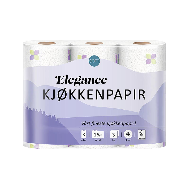 Mjukt hushållspapper 3-pack Elegance