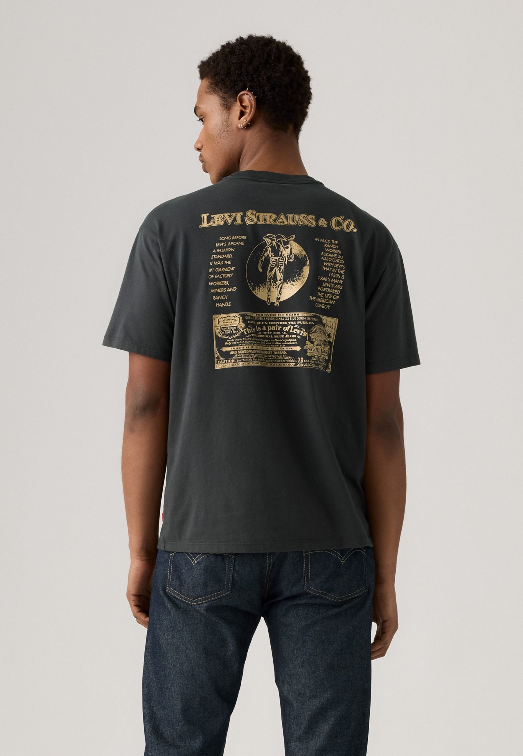 T-shirt grafica Levi's® VINTAGE FIT - T-shirt stampata - modello archival saddle man phantom