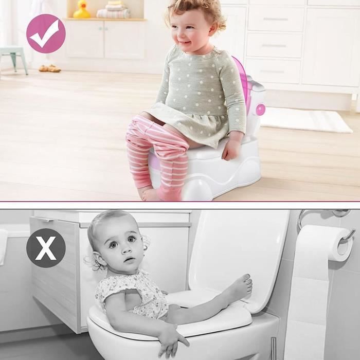 Pot Bebe Toilette Toilettes D'Entraînement Toilet Siège D'Entraînement 3 En 1 Avec Protection Contre Les Éclaboussures Pour