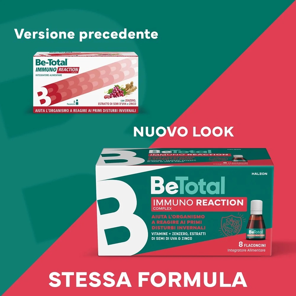 BE-TOTAL Be-Total Immuno Reaction 8 flacons Complément alimentaire Défense immunitaire Vitamine C