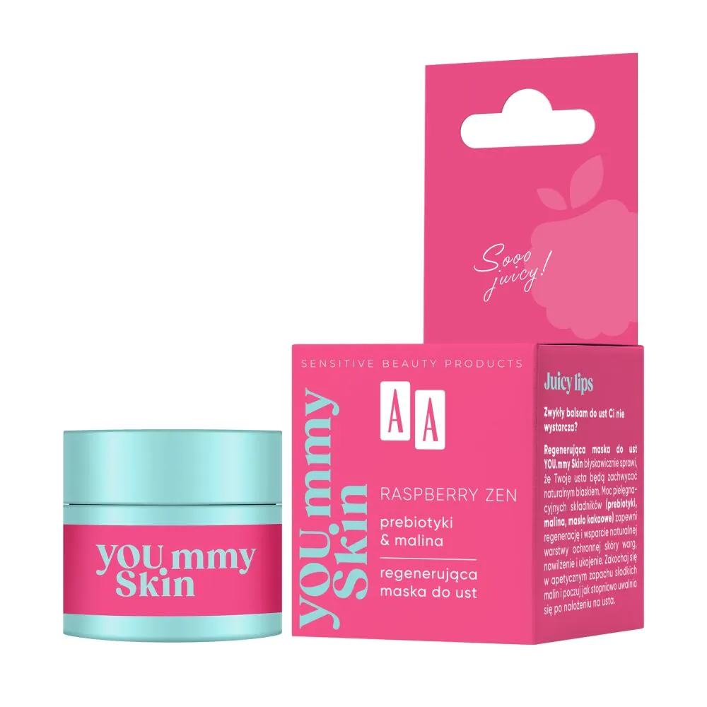 AA You.Mmy Skin Raspberry Zen Regenerująca Maska Do Ust