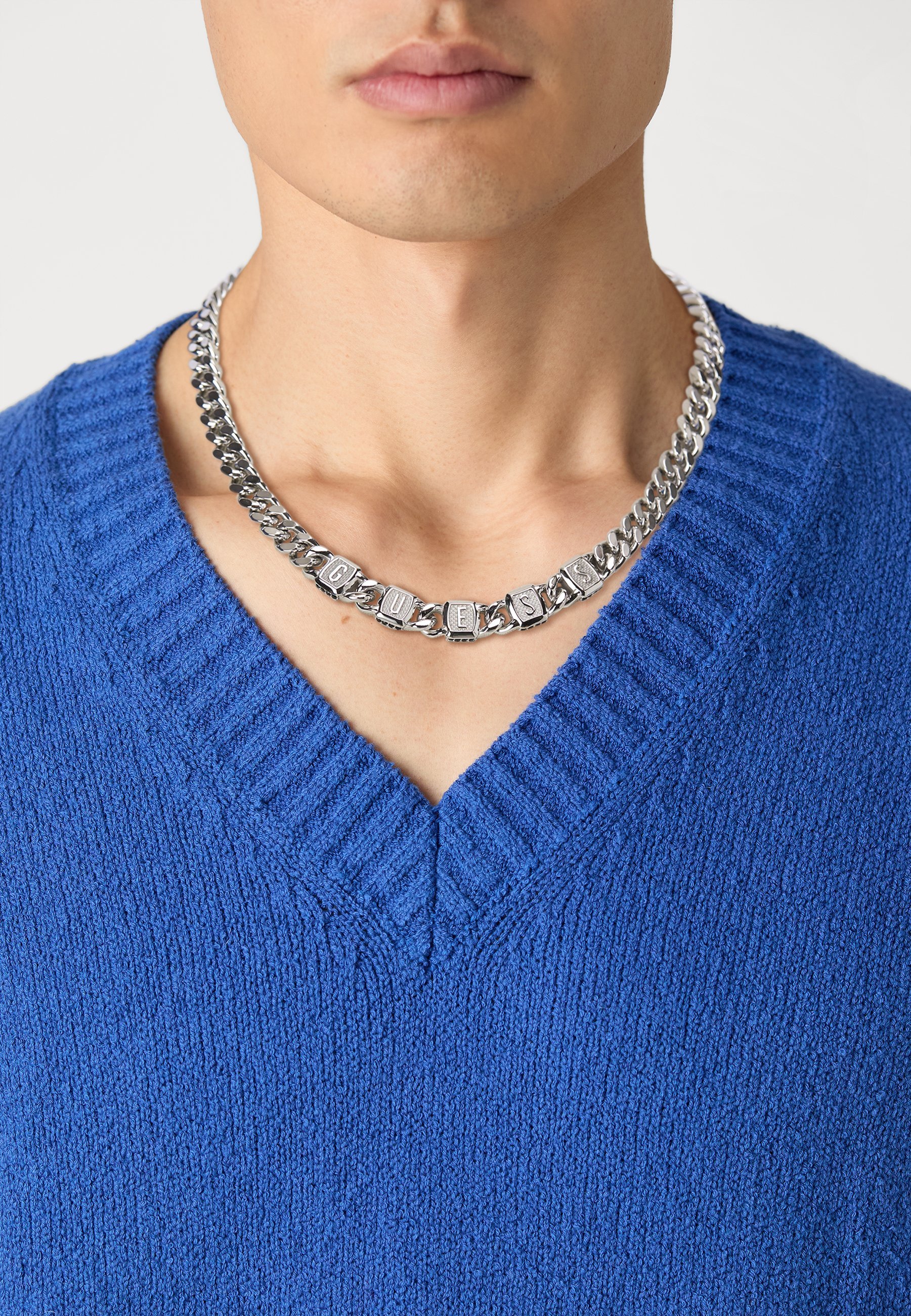 Guess Leeuwenkoning Unisex - Halsketting - zilverkleurig