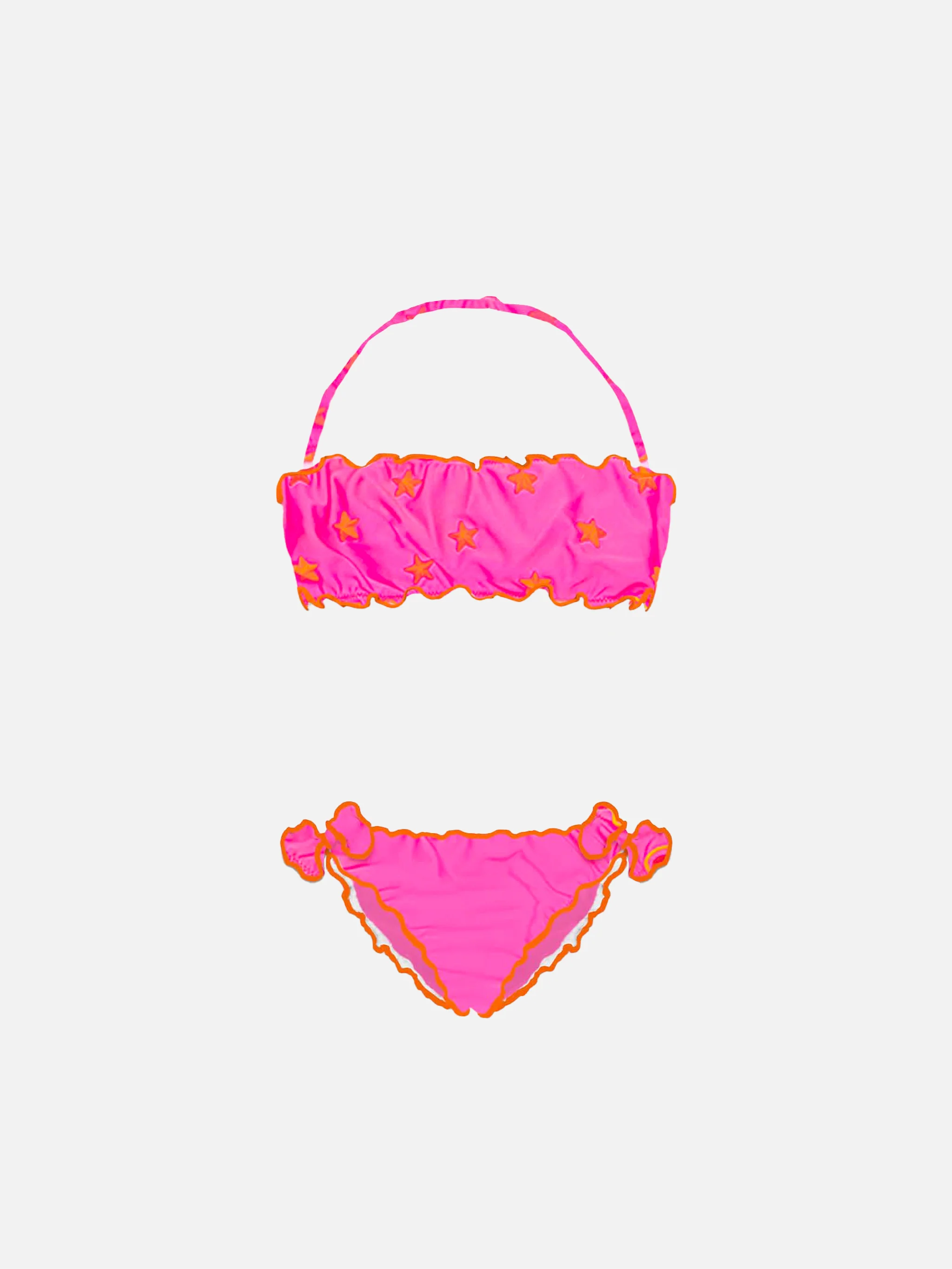 Bandeaubikini voor meisjes met sterrenprint