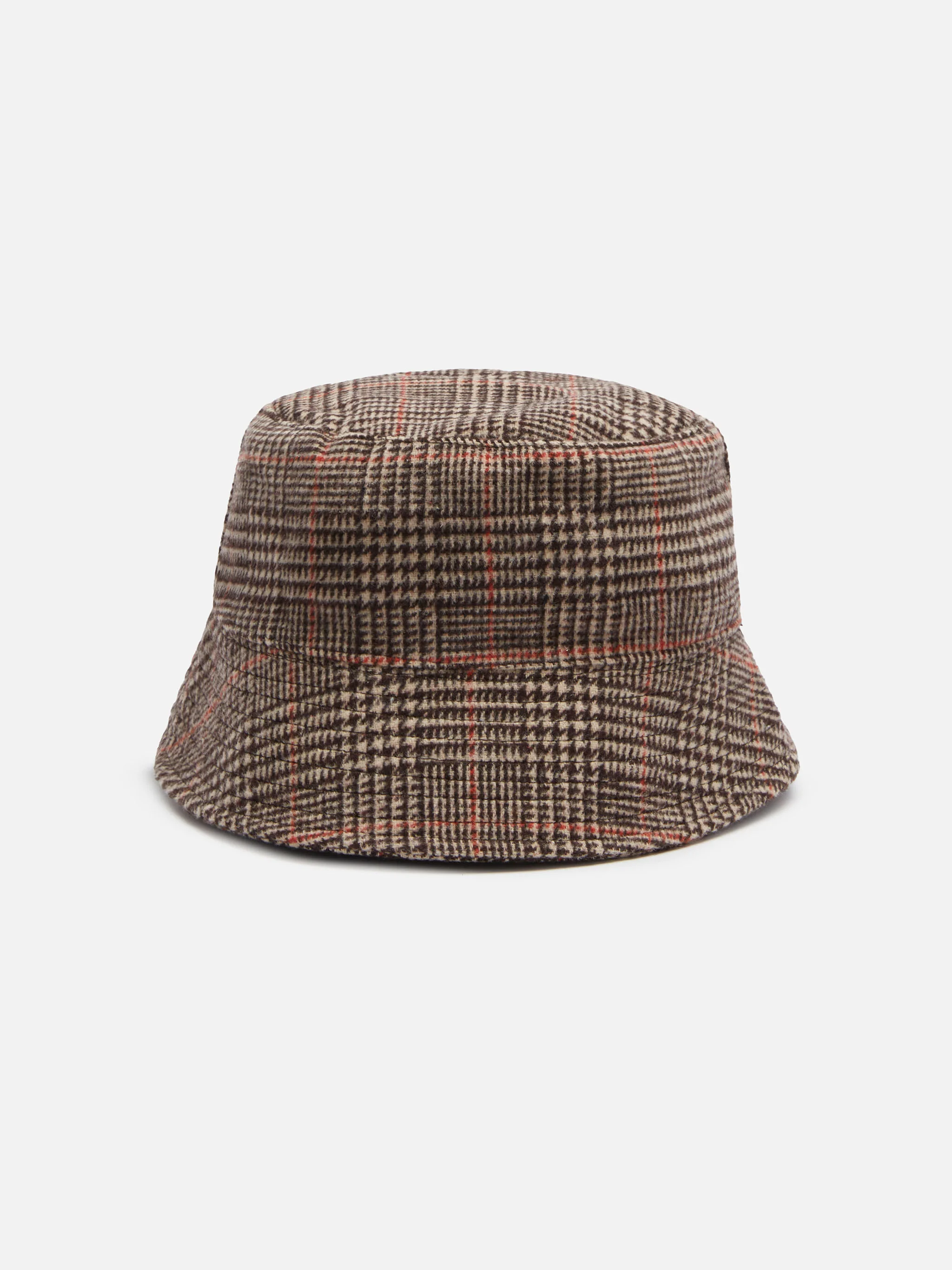 Bucket hat voor heren met Prince of Wales-print