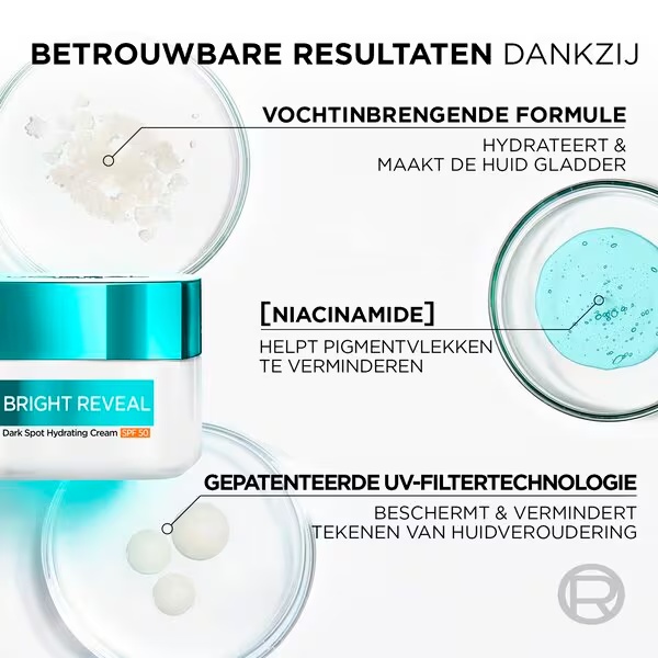 L'Oréal Paris Bright Reveal hidratantna krema za tamne mrlje SPF50, 50 ml, za sve tipove kože