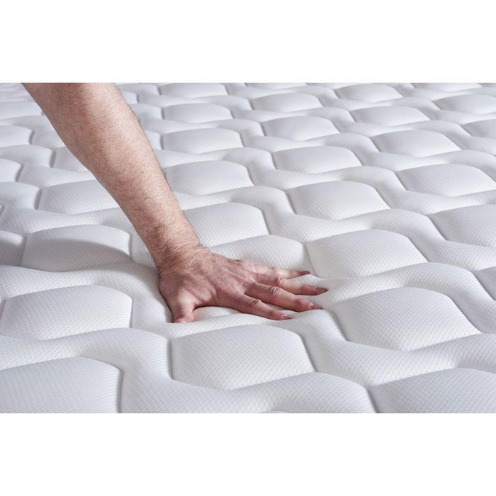 Conjunto de colchón y base de cama de 90x190 cm - Base de cama gris (requiere montaje) - Actimemo Max