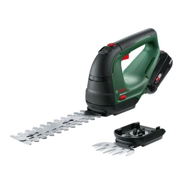 Tijeras Bosch AdvancedShear 18 (incluyen 1 batería, 1 cargador, 1 hoja de 200 mm y 1 hoja de 100 mm).