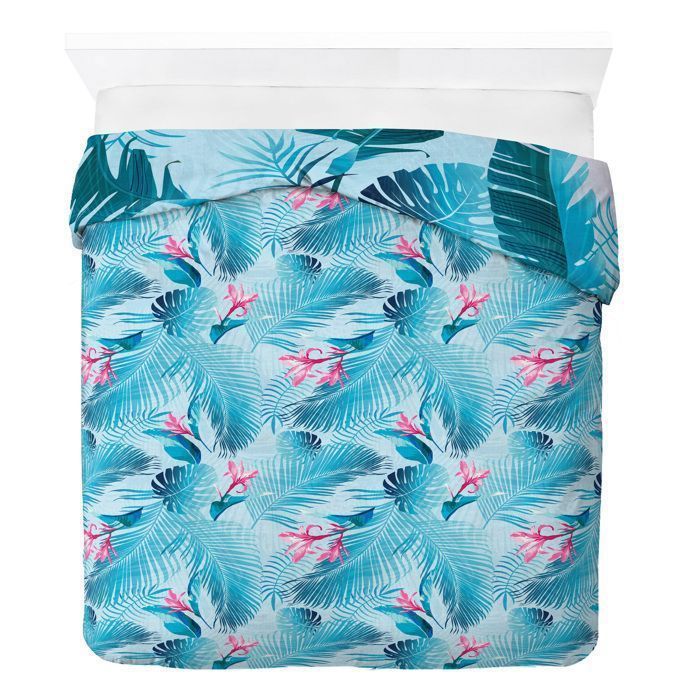 Parure de Courette Disney Lilo & Stitch à fleurs lit deaux personnes