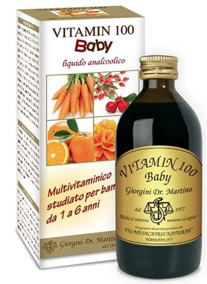 DR. GIORGINI Dr. Giorgini Vitamin 100 alcoholvrij vloeibaar vitaminesupplement voor kinderen 100 ml