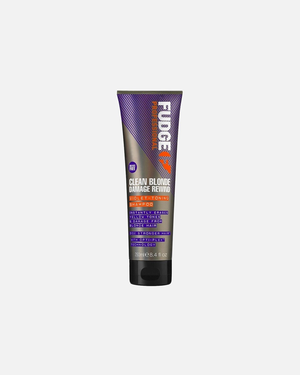 „Fudge“ plaukų šampūnas „Clean Blonde“, „Clean Blonde Damage Rewind Violet“ tonuojantis šampūnas – 250 ml