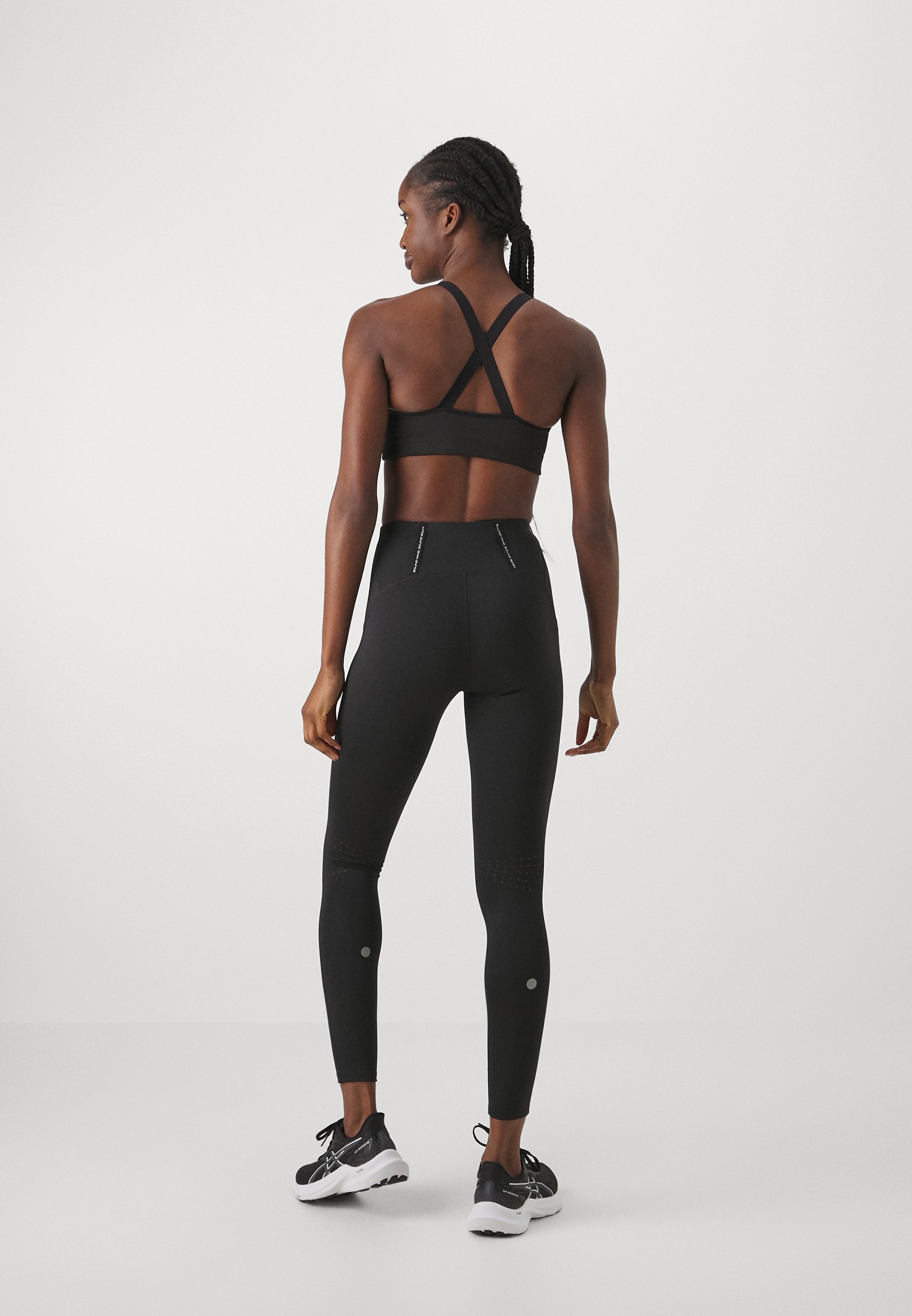ASICS ROAD HIGH WAIST - Bėgimo tamprės - juodos, sportiškos
