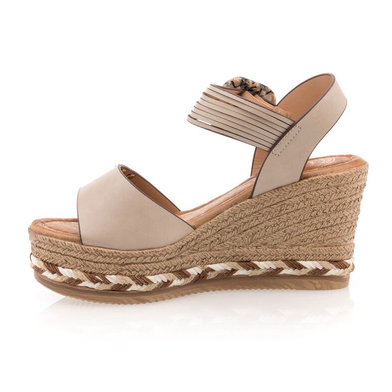 Sandalias beige para mujer / Zapatos de punta abierta
