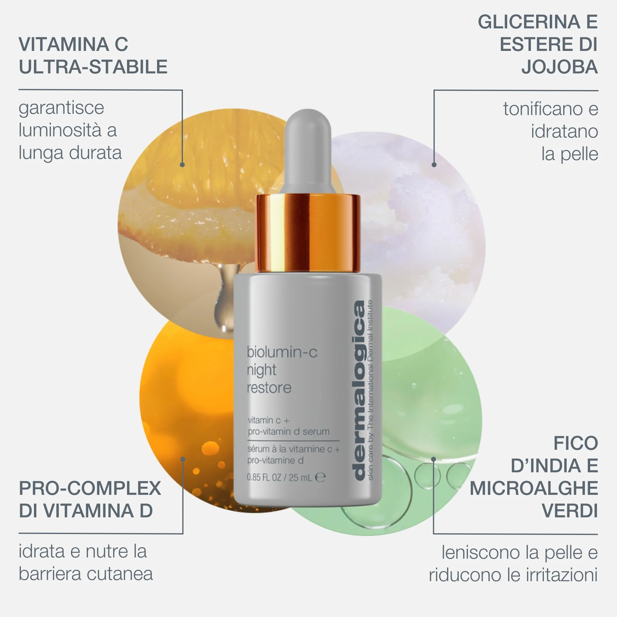 BioLumin-C BioLumin-C Night Restore Serum - Tratt.viso notte illuminante, Tratt.viso notte idratante, Siero viso illuminante, Siero viso idratante