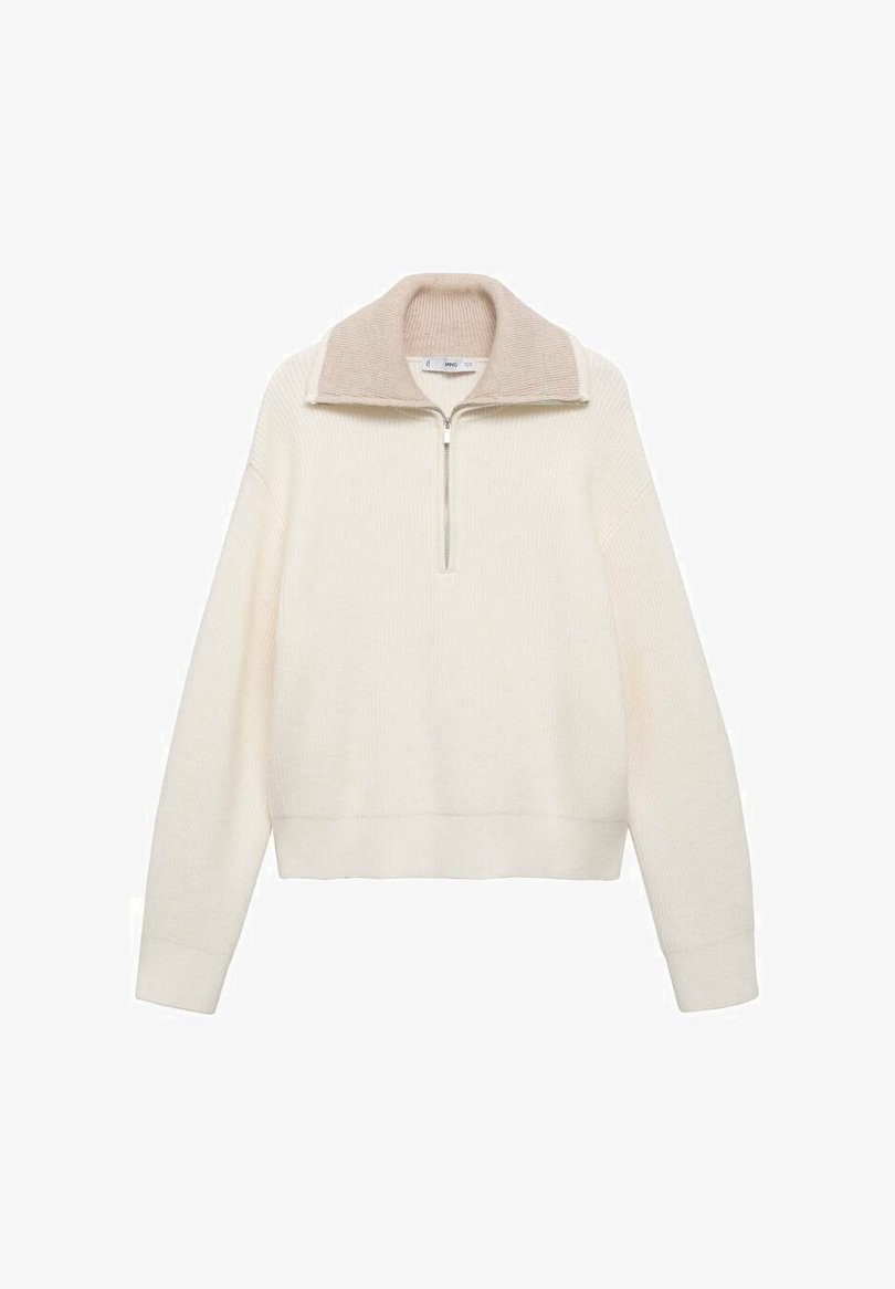 Maglione Mango ZIPPER - grigio chiaro