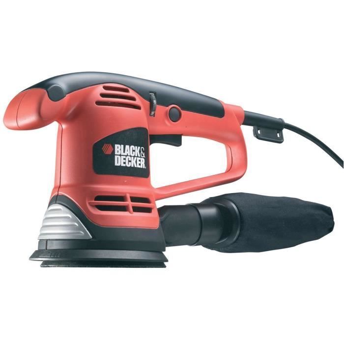 Corded random orbital sander - BLACK+DECKER - KA191EK-QS - 480W - 125mm - 3 sanding discs + carrying case