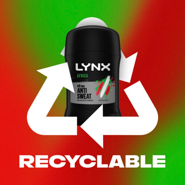 Desodorante antitranspirante en barra Lynx de 48 horas para África, 50 ml