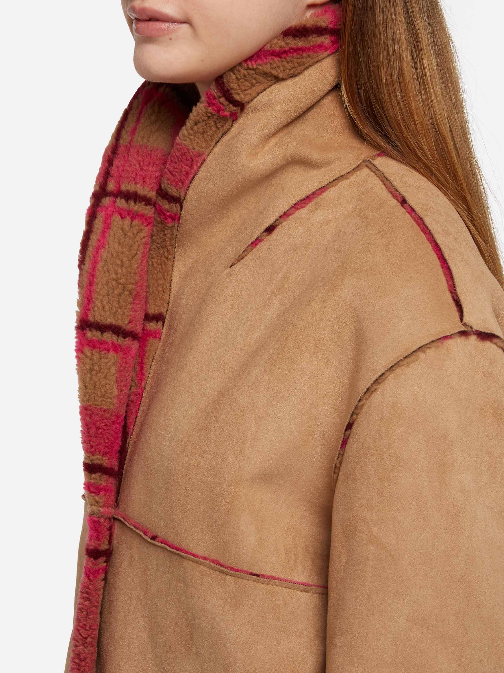 Chaqueta reversible de piel de oveja para mujer Dorys