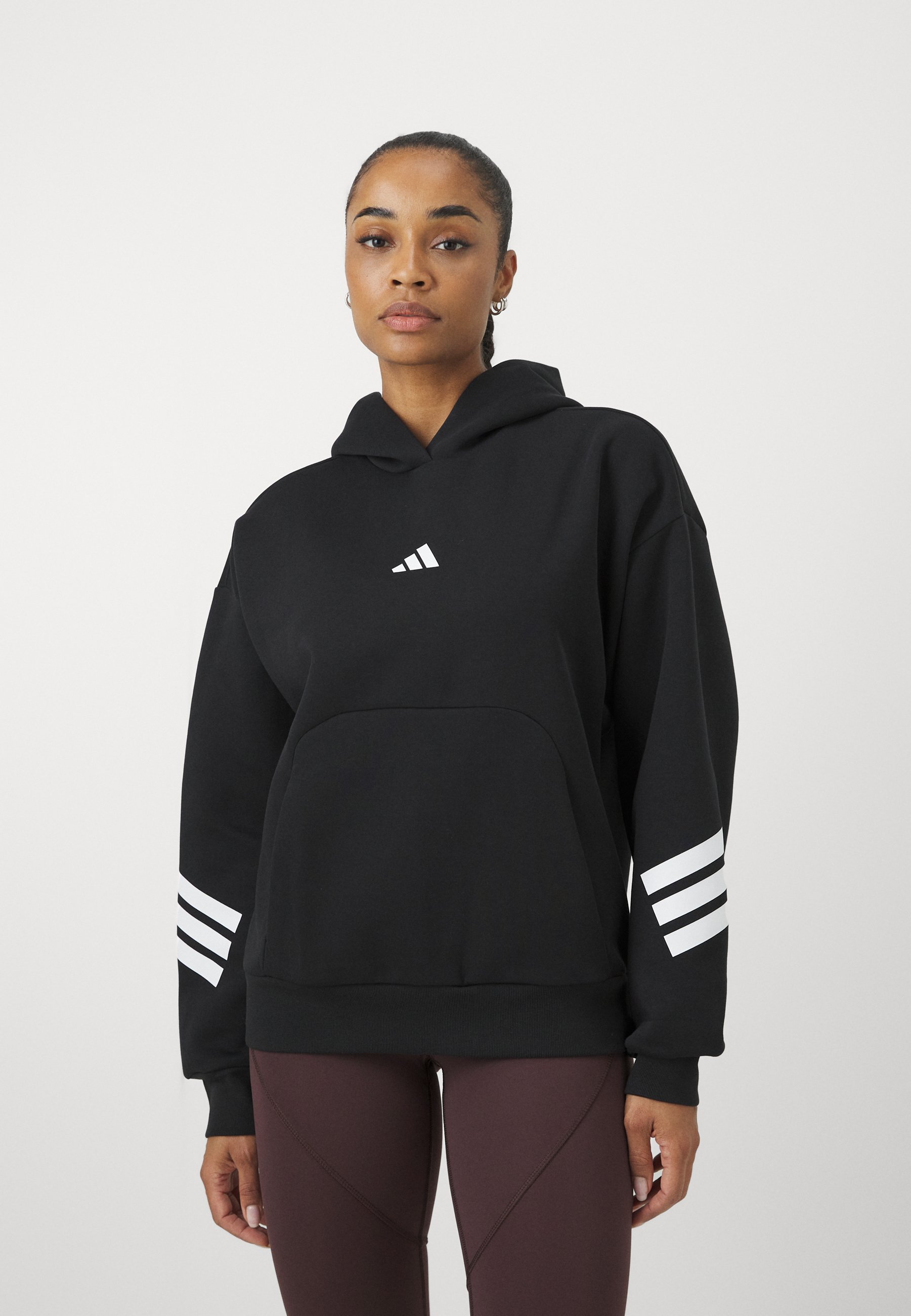 adidas Sportswear FUTURE ICON 3-STRIPES - Hoodie - zwart