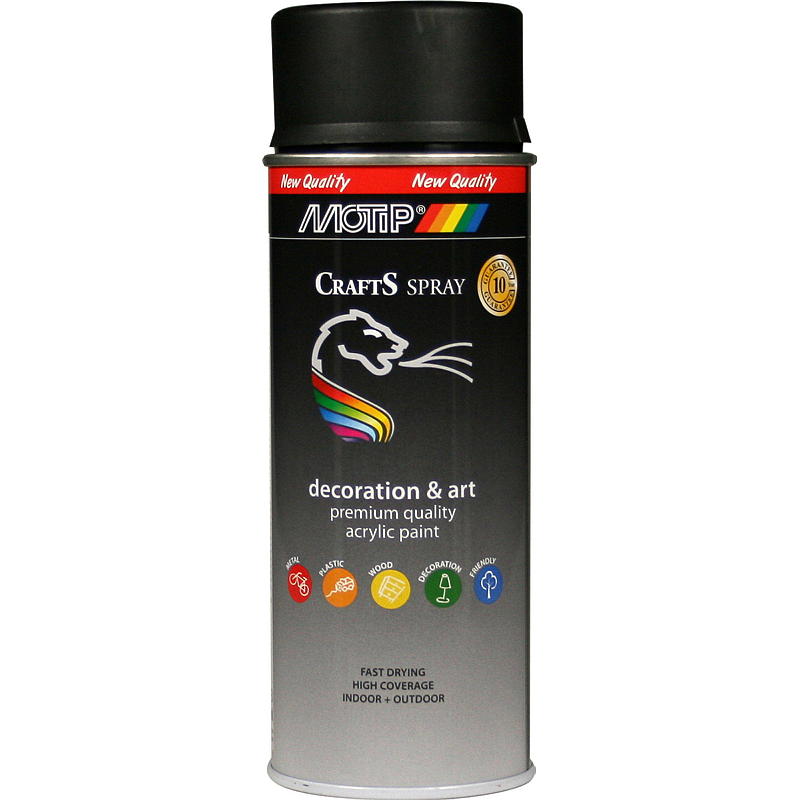 Crafts Sprayfärg 400ml Svart RAL9005 matt Crafts