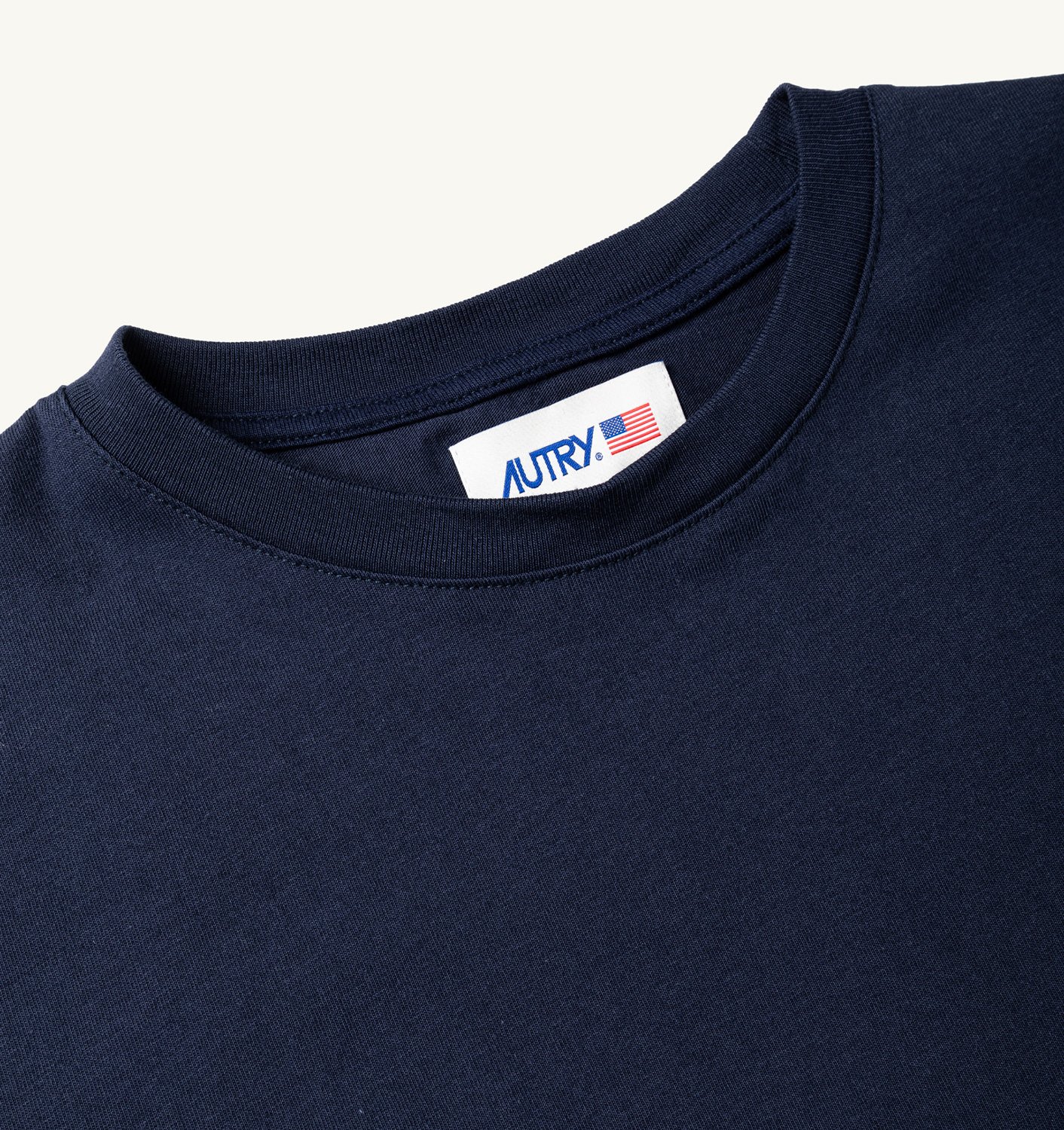 TRICOU DIN JERSEY DE BUMBAC CU LOGO ALBASTRU
