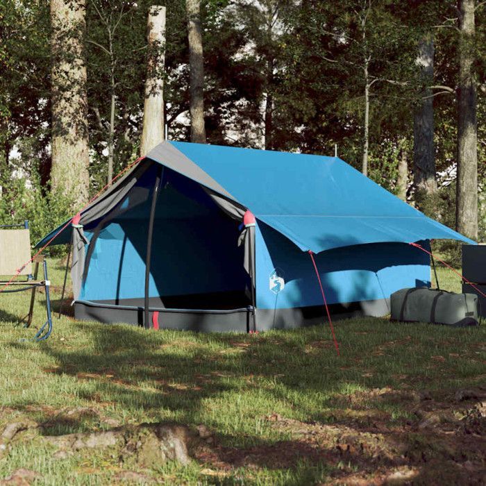 Tienda de campaña vidaXL para 2 personas, azul, 193x122x96 cm, tafetán 185T, 94360