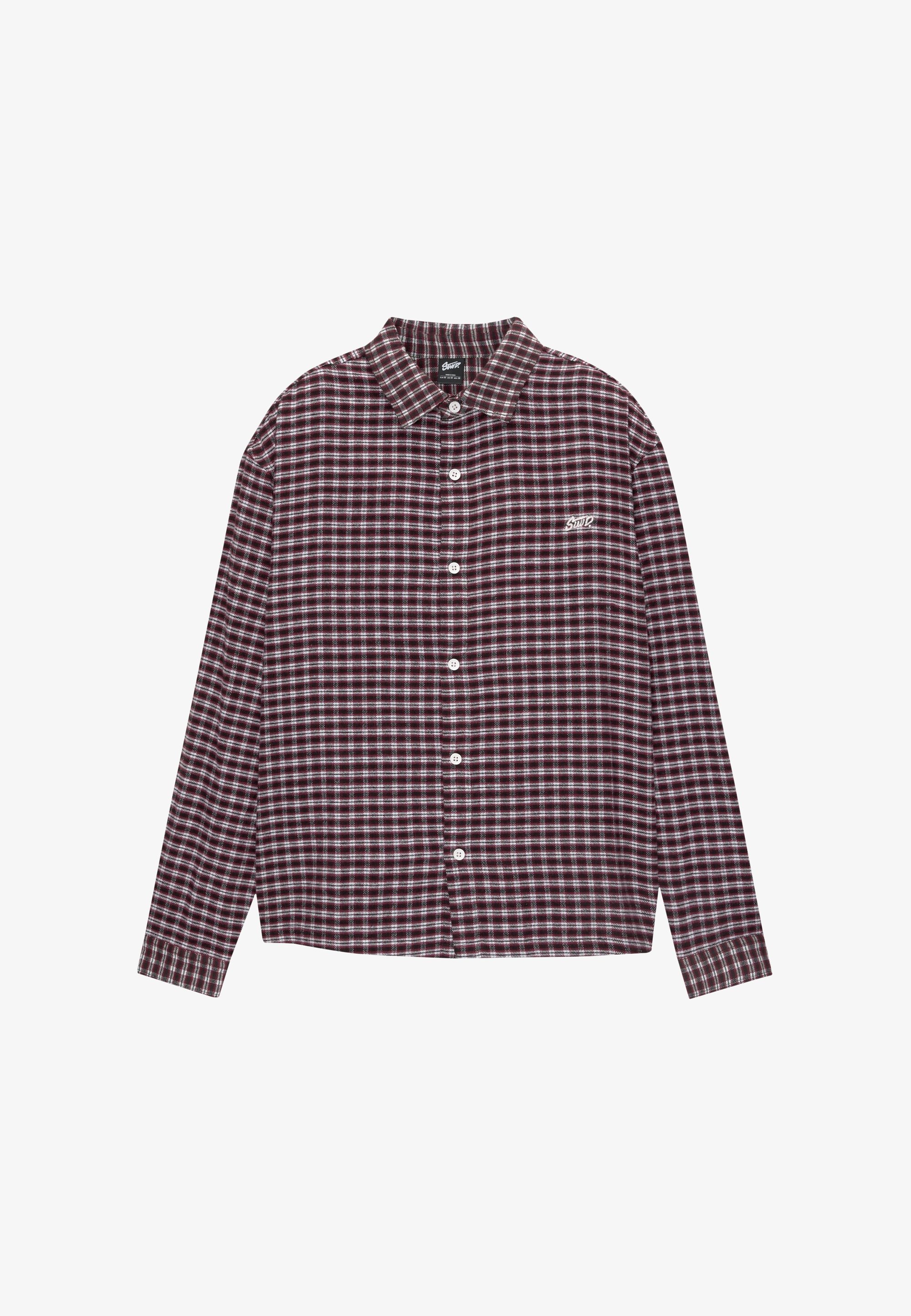 PULL&BEAR shirt - bordeaux