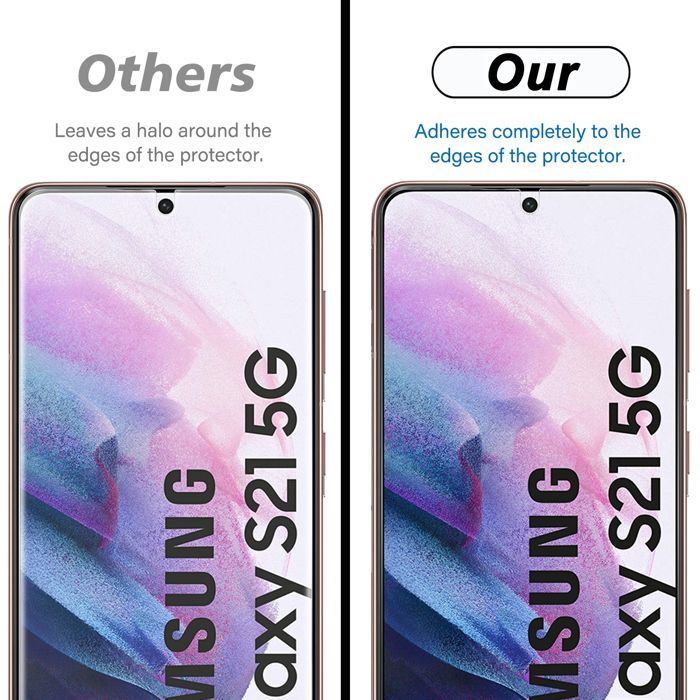 Pacote com 3 unidades de película de vidro temperado para Samsung Galaxy S21 5G (6,2